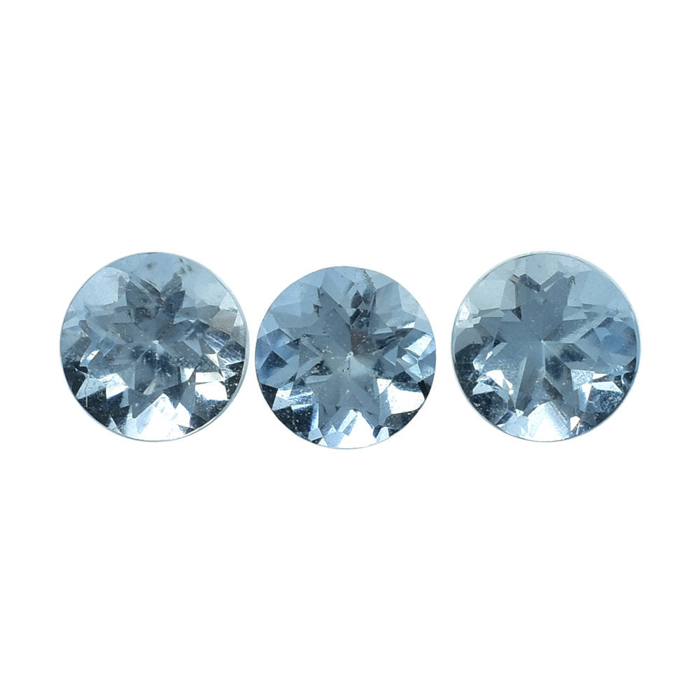 AQUAMARINE CUT ROUND (A+/SI) 3.50MM 0.18 Cts.