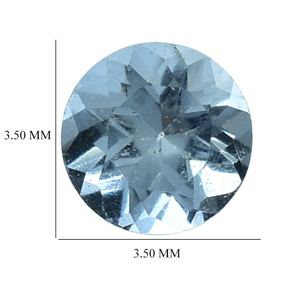 AQUAMARINE CUT ROUND (A+/SI) 3.50MM 0.18 Cts.