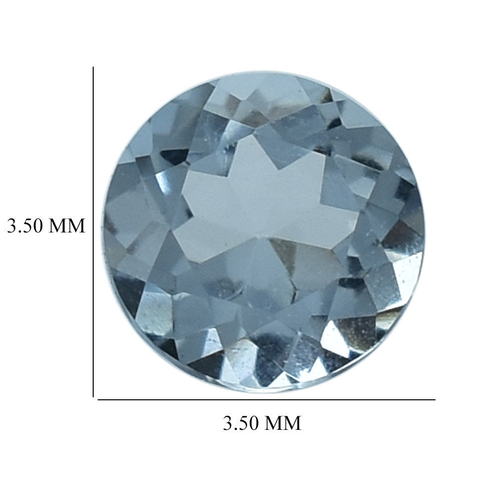 AQUAMARINE CUT ROUND (A+/SI) 3.50MM 0.16 Cts.