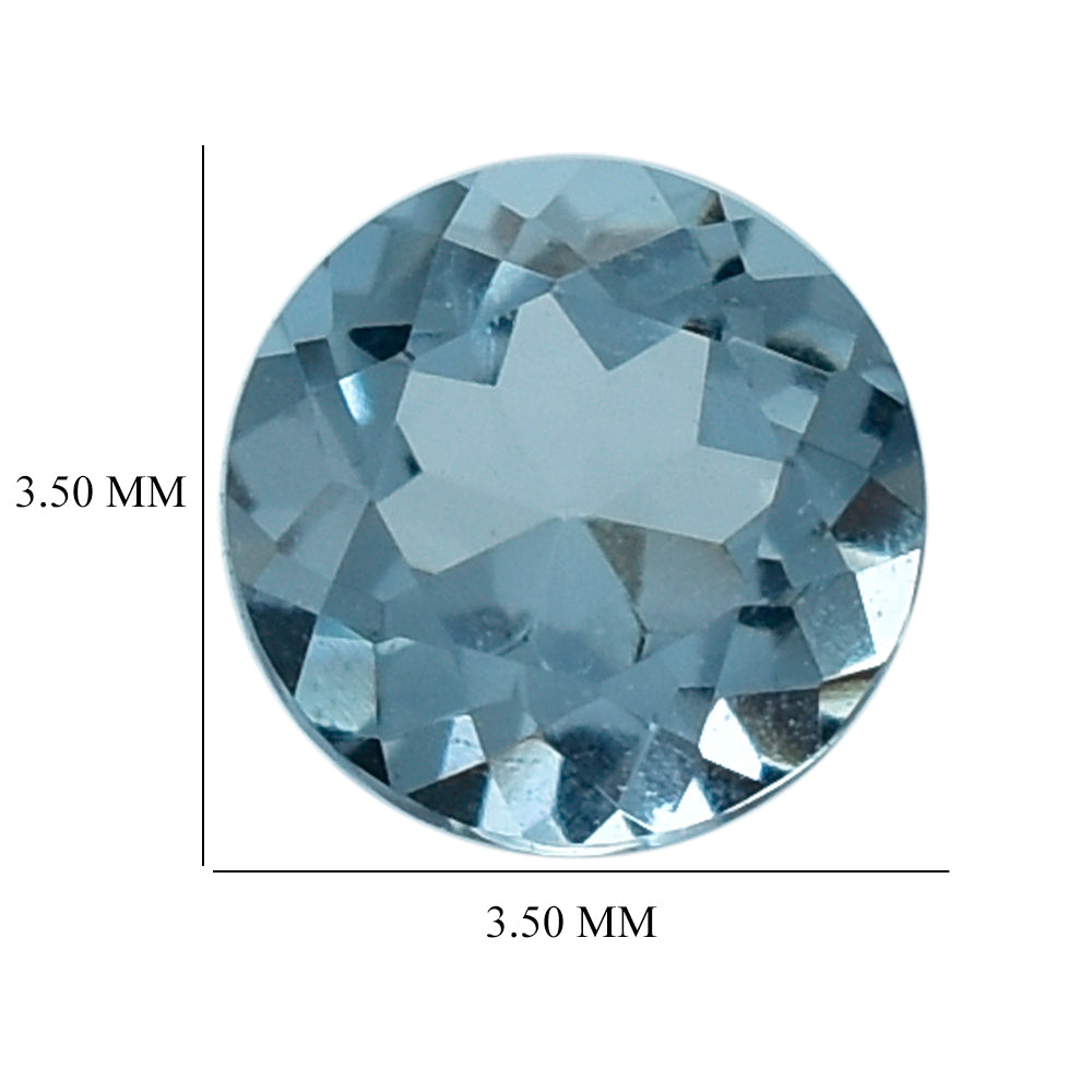 AQUAMARINE CUT ROUND (A+/SI) 3.50MM 0.16 Cts.