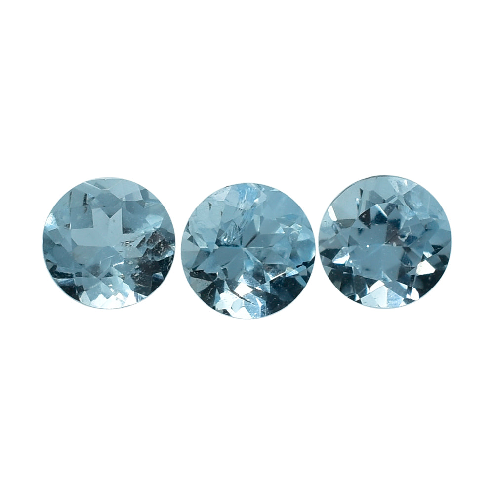 AQUAMARINE CUT ROUND (A/SI) 4MM 0.24 Cts.