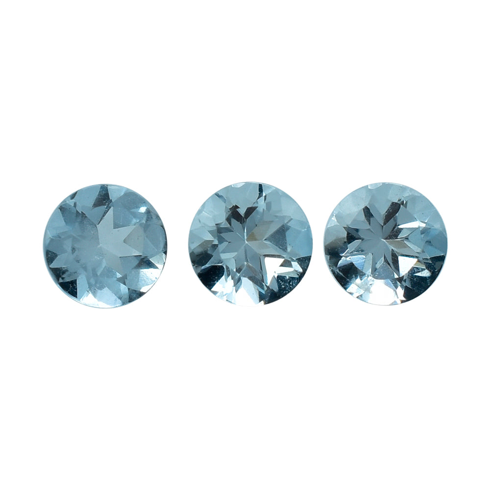 AQUAMARINE CUT ROUND A/SI) 3.60MM 0.14 Cts.