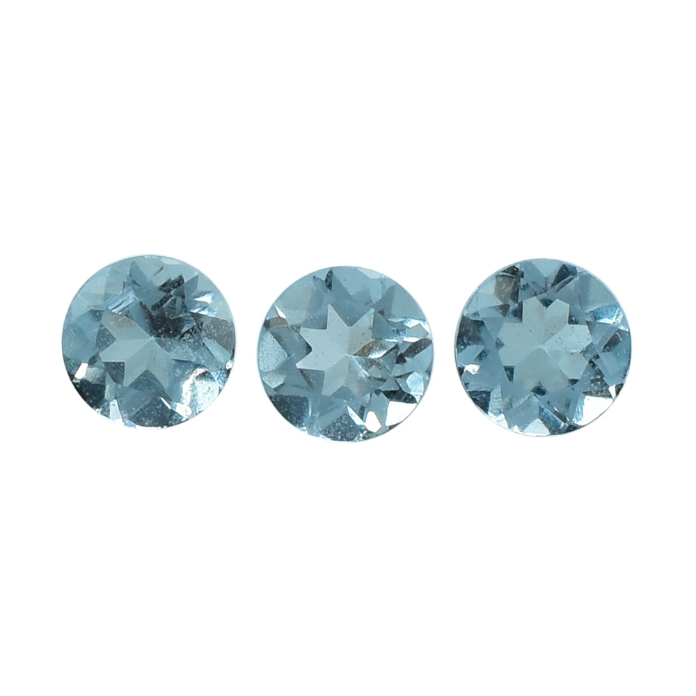 AQUAMARINE CUT ROUND (A/SI) 3MM 0.10 Cts.