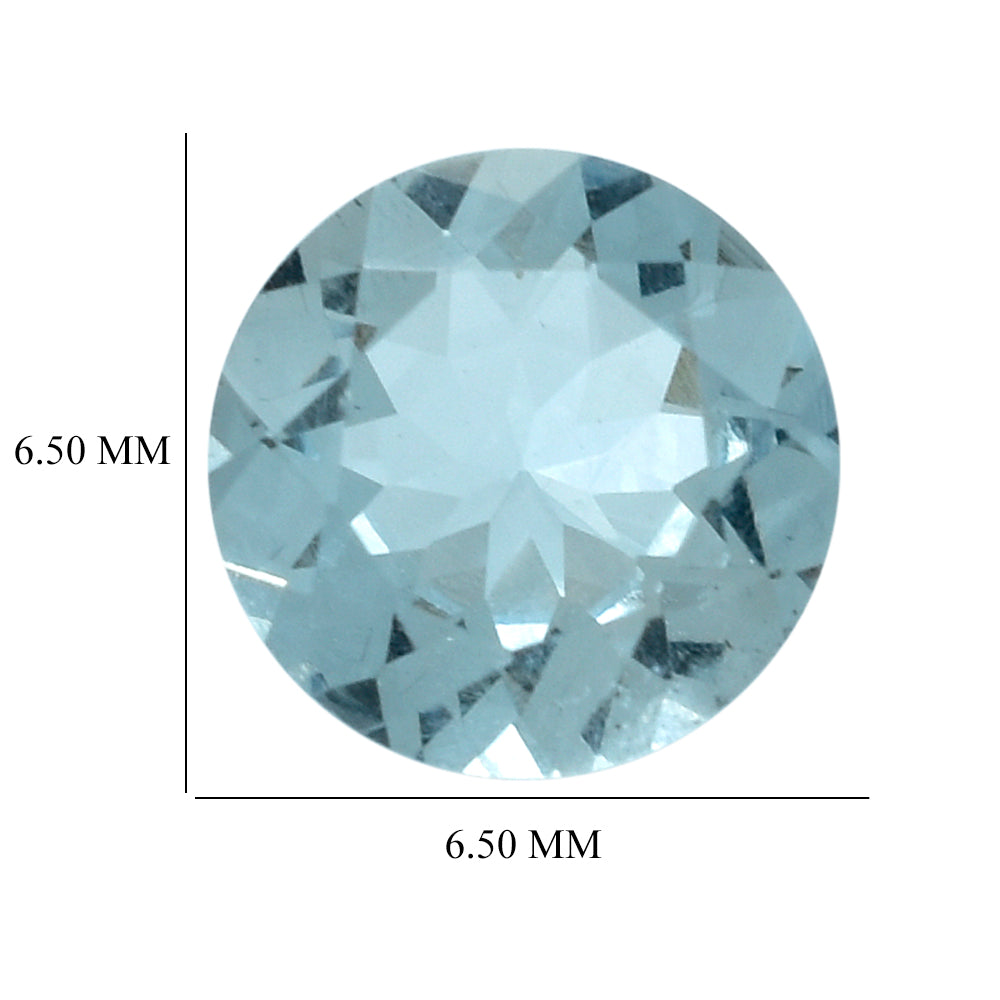 AQUAMARINE CUT ROUND (A) 6.50MM 0.78 Cts.