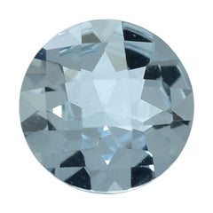 AQUAMARINE CHECKER CUT ROUND (A) 6MM 0.75 Cts.