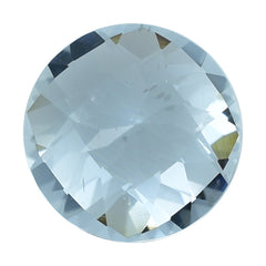 AQUAMARINE CHECKER CUT ROUND (A+/WINDOW) 8MM 1.59 Cts.