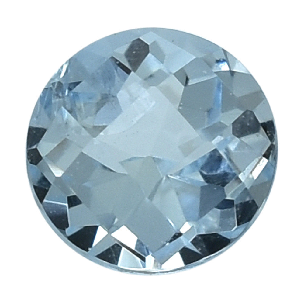 AQUAMARINE CHECKER CUT ROUND (A+/SI) 4MM 0.31 Cts.