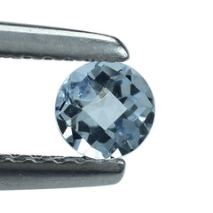 AQUAMARINE CHECKER CUT ROUND (A+/SI) 4MM 0.31 Cts.