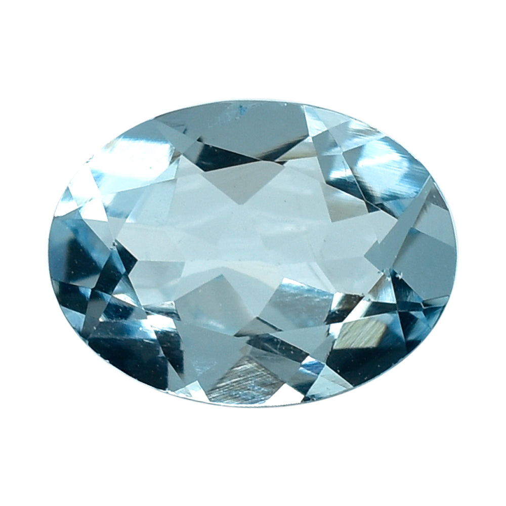 AQUAMARINE CUT OVAL (A+/SI) (WINDOW) 8X6MM 1.03 Cts.