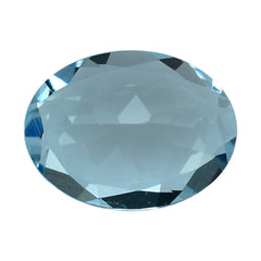 AQUAMARINE CUT OVAL (A+/SI) (WINDOW) 8X6MM 1.03 Cts.