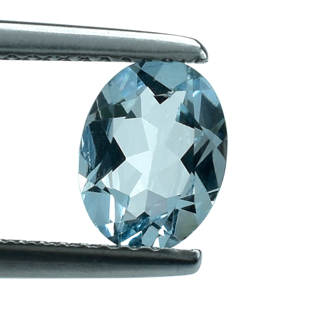 AQUAMARINE CUT OVAL (A+/SI) (WINDOW) 8X6MM 1.03 Cts.