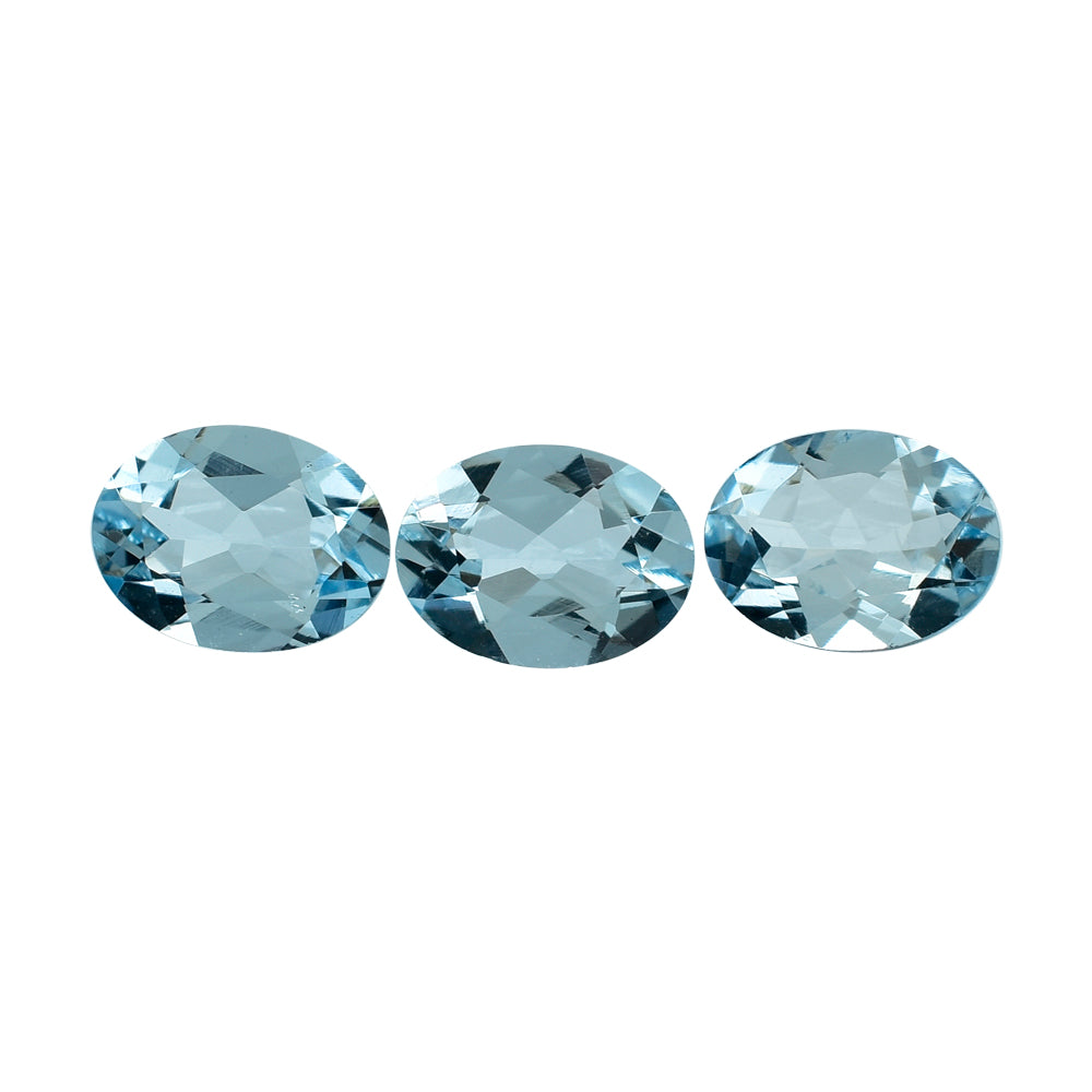 AQUAMARINE CUT OVAL (A+/SI) (WINDOW) 8X6MM 1.03 Cts.