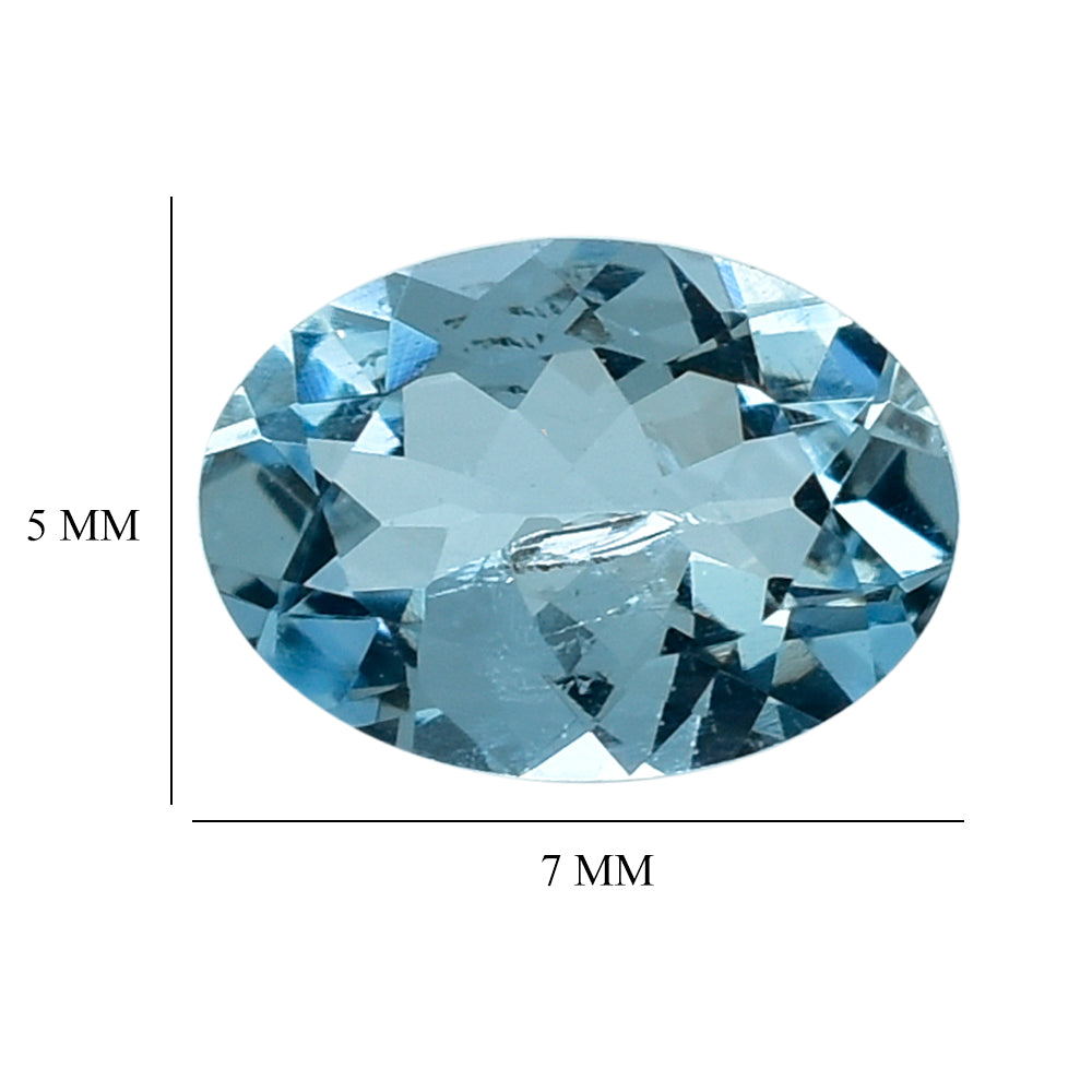 AQUAMARINE CUT OVAL (A+/SI) 7X5MM 0.58 Cts.