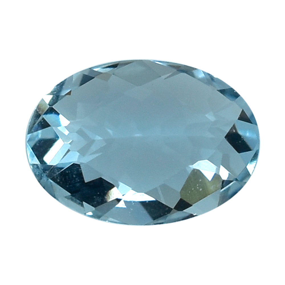 AQUAMARINE CHECKER CUT OVAL (A+/SI) 7X5MM 0.67 Cts.