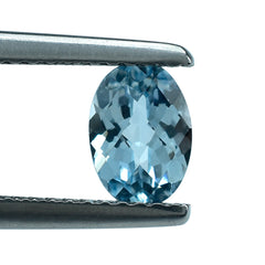 AQUAMARINE CHECKER CUT OVAL (A+/SI) 7X5MM 0.67 Cts.