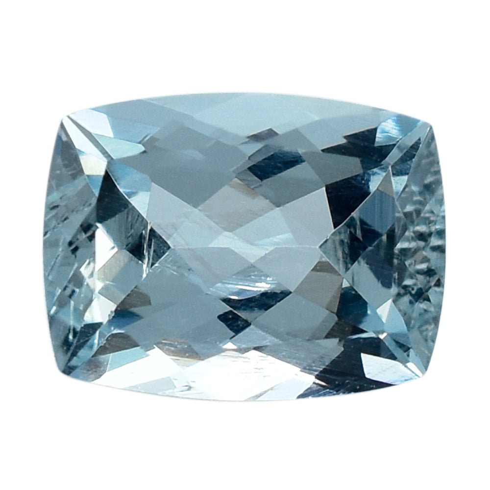 AQUAMARINE CUT CUSHION (A+/SI) 8X6MM 1.35 Cts.