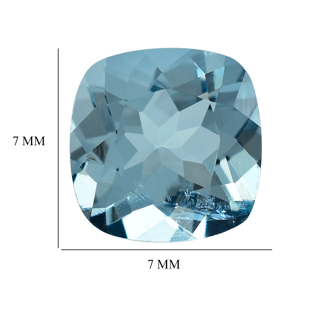 AQUAMARINE CUT CUSHION (A) 7MM 1.28 Cts.