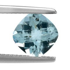 AQUAMARINE CHECKER CUT CUSHION (A) 8MM 1.80 Cts.