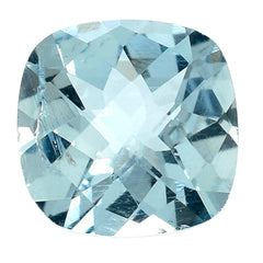 AQUAMARINE CHECKER CUT CUSHION (A+/SI) 7MM 1.13 Cts.