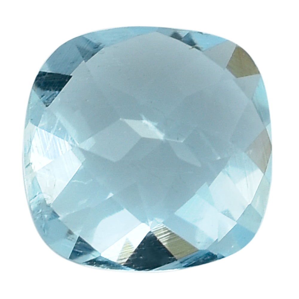 AQUAMARINE CHECKER CUT CUSHION (A+/SI) 7MM 1.13 Cts.