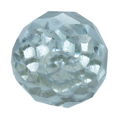 AQUAMARINE FACETED DROPS (HALF DRILL) (A+/SI) 7X4.50MM 1.35 Cts.