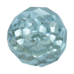 AQUAMARINE FACETED DROPS (HALF DRILL) (A+/SI) 7X4.50MM 1.35 Cts.