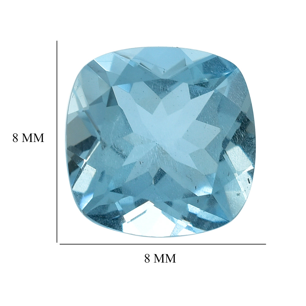 AQUAMARINE CUT CUSHION (A++++/SI) 8MM 1.97 Cts.