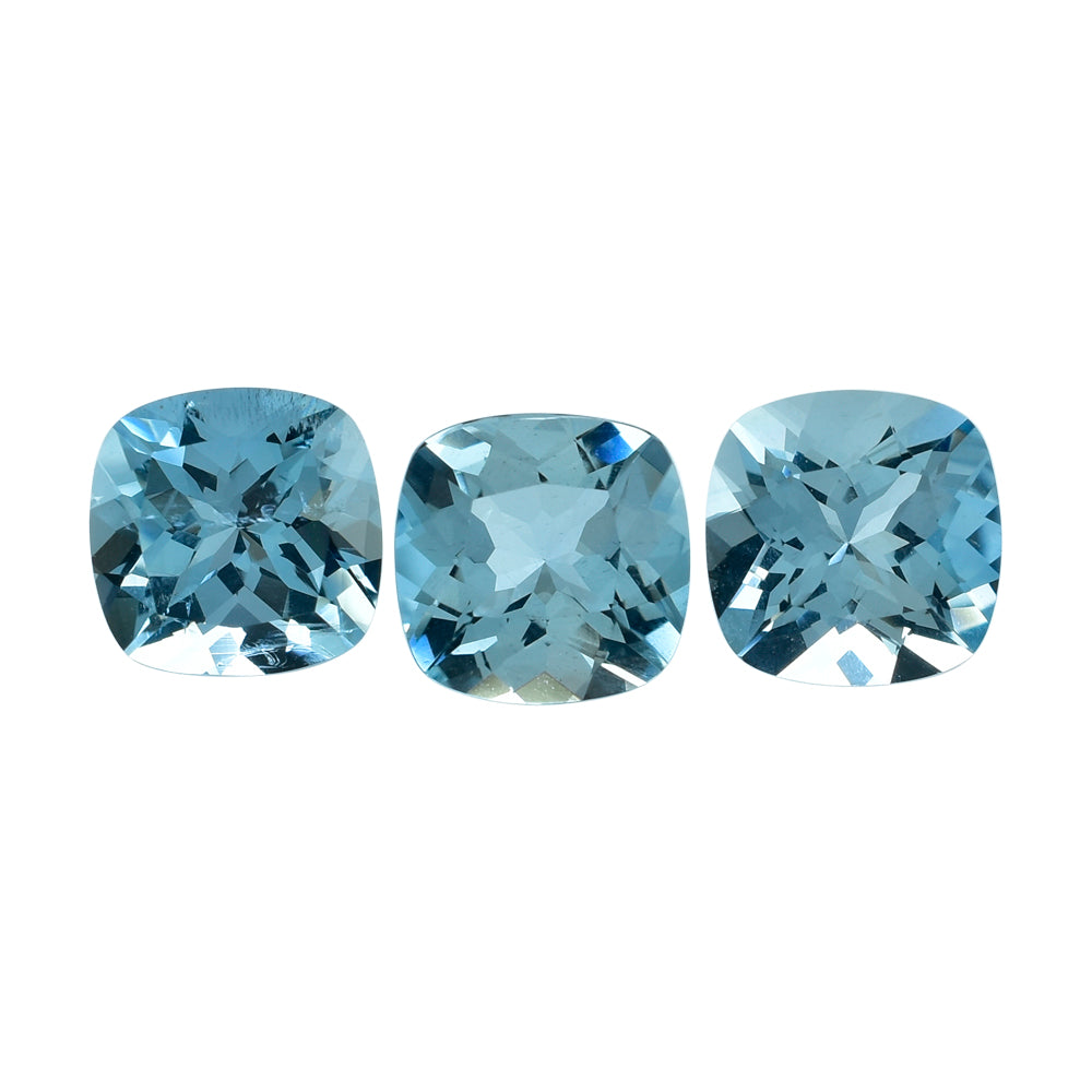 AQUAMARINE CUT CUSHION (A+++) 8MM 1.83 Cts.