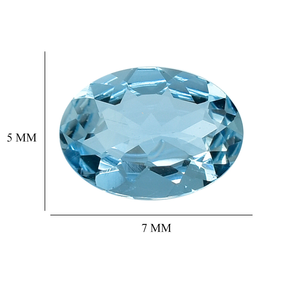AQUAMARINE CUT OVAL (A++/WINDOW) 7X5MM 0.59 Cts.
