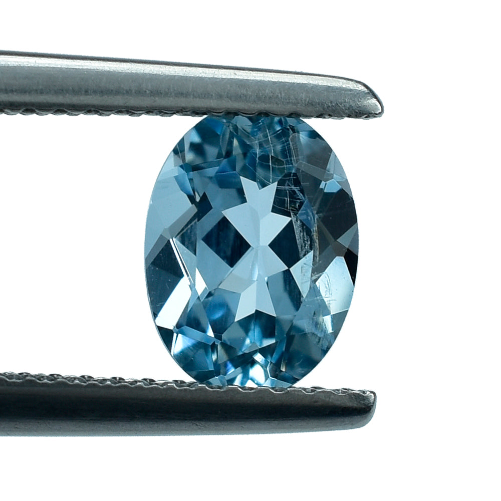 AQUAMARINE CUT OVAL (A+++/SI) 8X6MM 0.99 Cts.