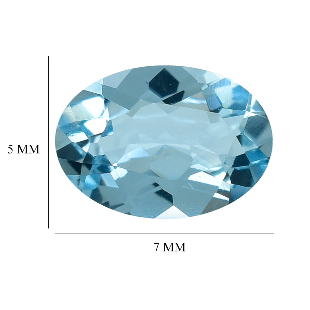 AQUAMARINE CUT OVAL (A++) 7X5MM 0.59 Cts.
