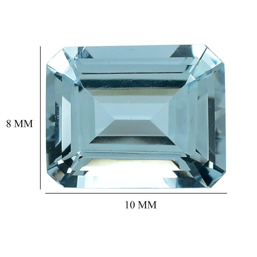 AQUAMARINE CUT OCTAGON (A++/SI) 10X8MM 2.88 Cts.
