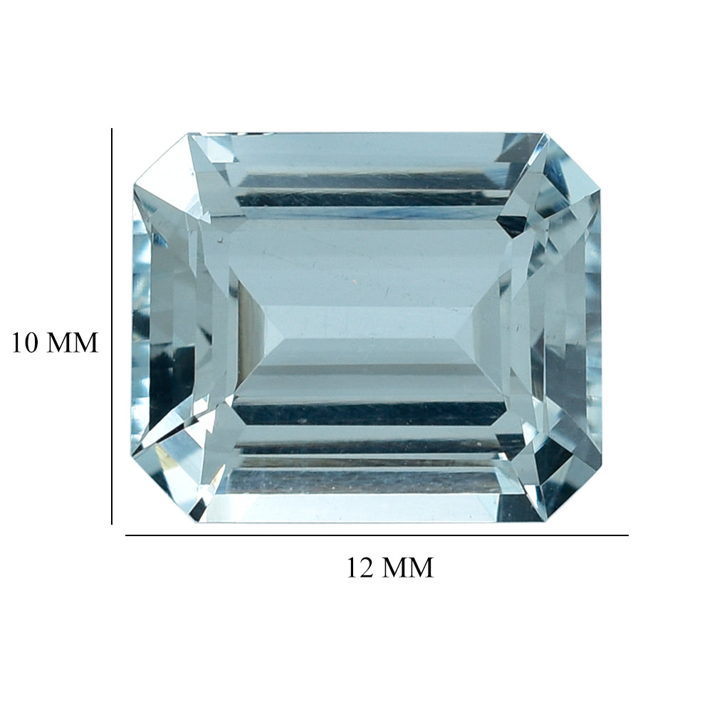 AQUAMARINE CUT OCTAGON (C/SI) 12X10MM 5.74 Cts.