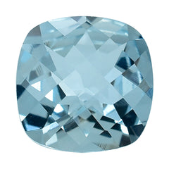 AQUAMARINE CHECKER CUT CUSHION (A++) 8MM 1.81 Cts.