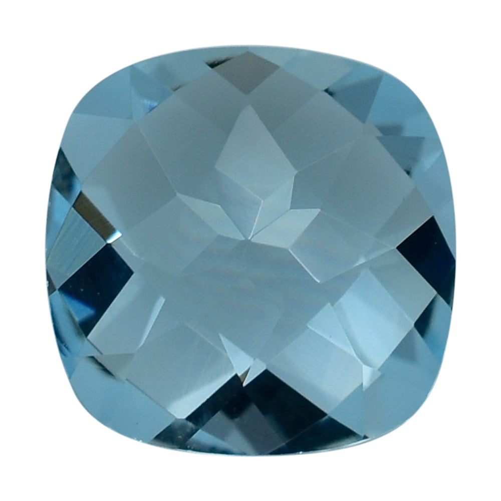 AQUAMARINE CHECKER CUT CUSHION (A++) 8MM 1.81 Cts.