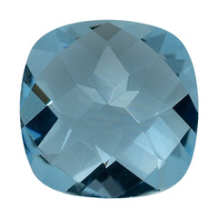 AQUAMARINE CHECKER CUT CUSHION (A++) 8MM 1.81 Cts.