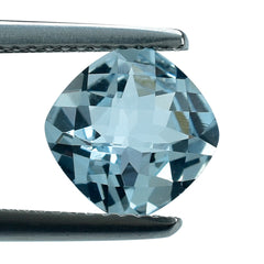 AQUAMARINE CHECKER CUT CUSHION (A++) 8MM 1.81 Cts.