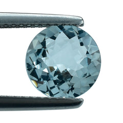 AQUAMARINE CHECKER CUT ROUND (A+) 8.50MM 1.79 Cts.