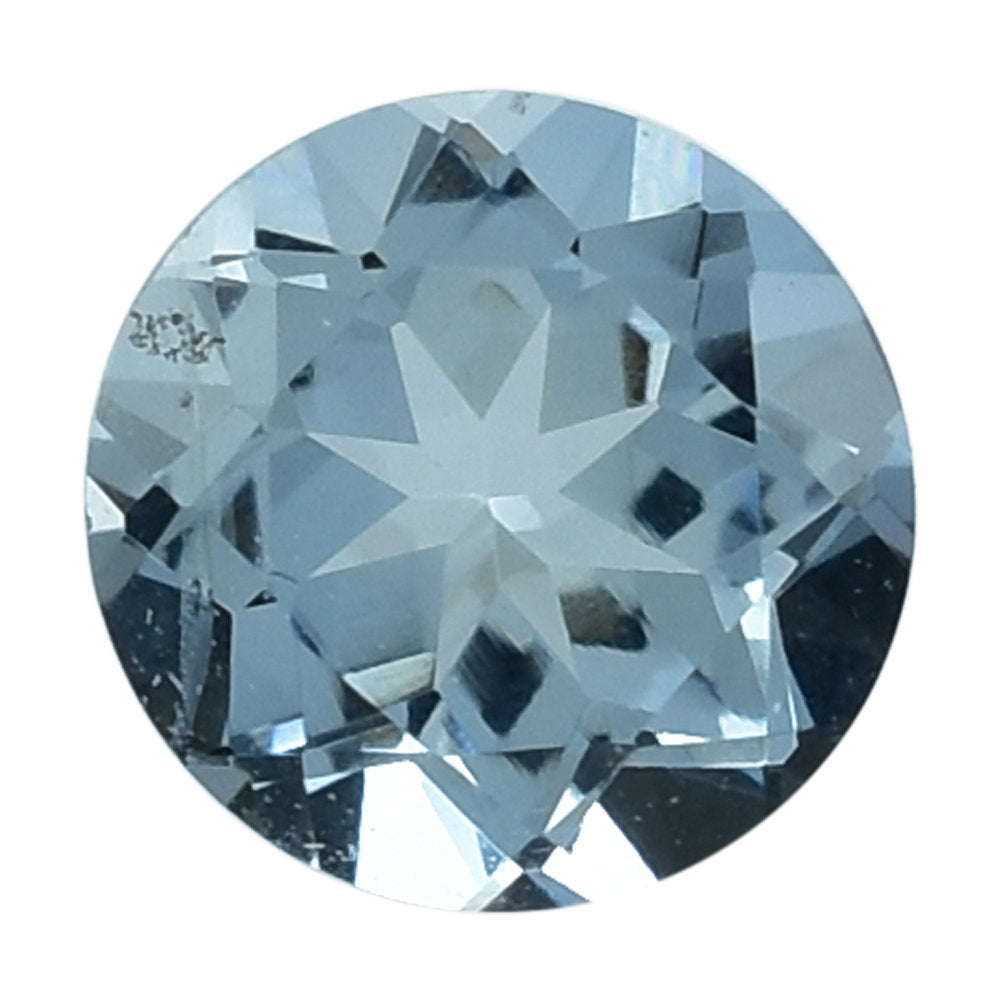 AQUAMARINE CHECKER CUT ROUND (A+++) 4.50MM 0.30 Cts.