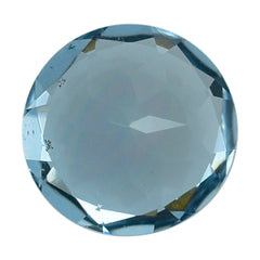 AQUAMARINE CHECKER CUT ROUND (A+++) 4.50MM 0.30 Cts.