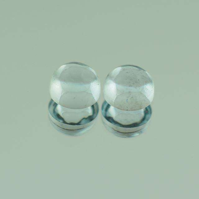AQUAMARINE ROUND CAB 5MM (TRANSPARENT) (A/SI) 0.55 Cts.
