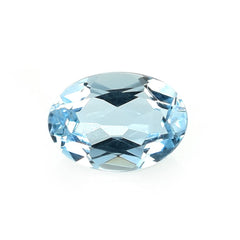 AQUAMARINE CUT OVAL (A++)(CLEAN)(WINDOW) 7.00X5.00 MM 0.66 Cts.
