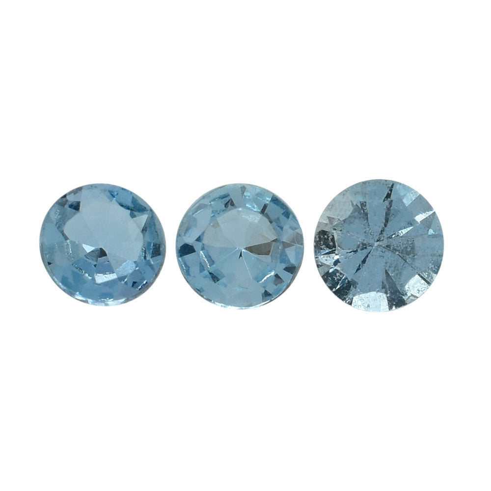 AQUAMARINE CUT ROUND 4MM 0.22 Cts.