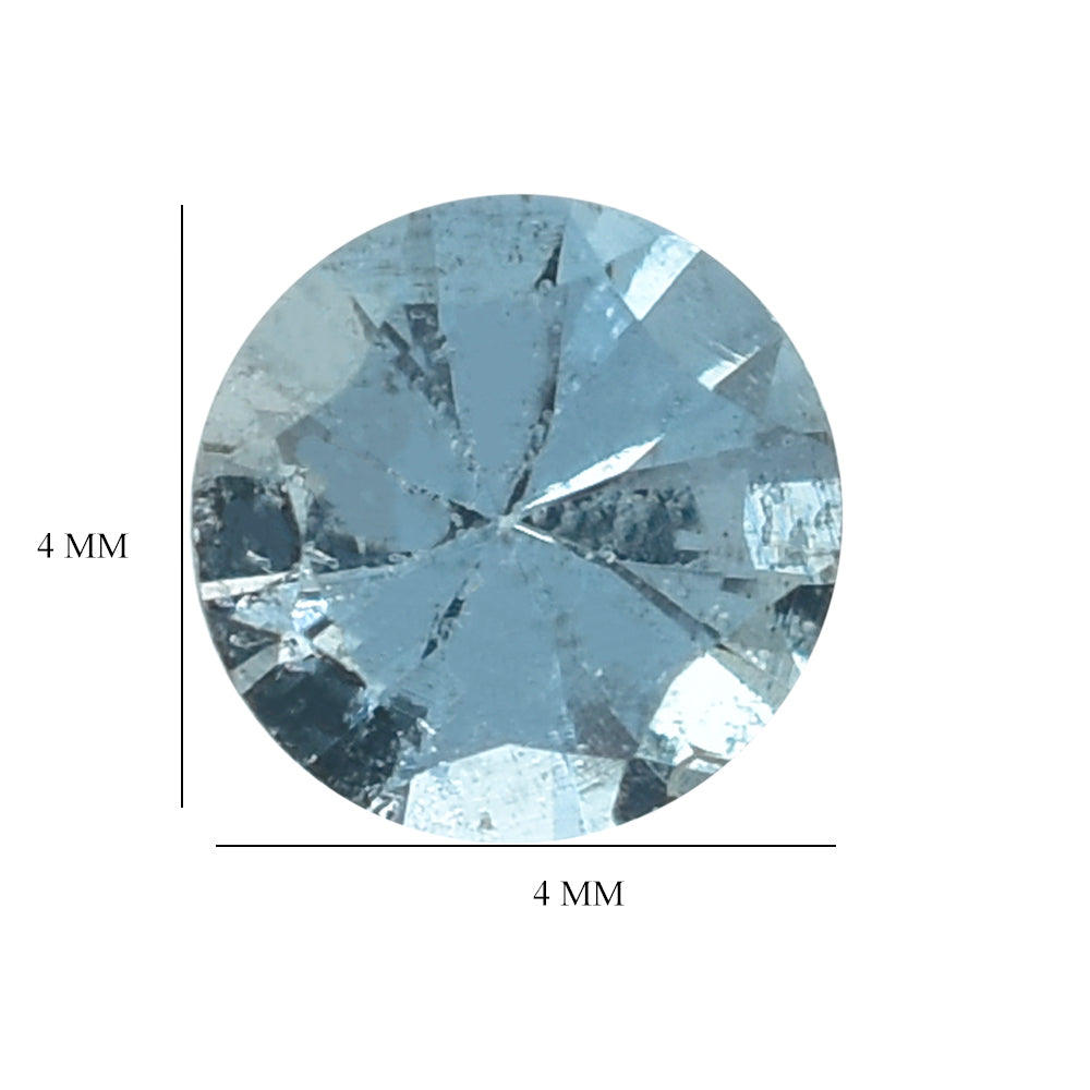 AQUAMARINE CUT ROUND 4MM 0.22 Cts.