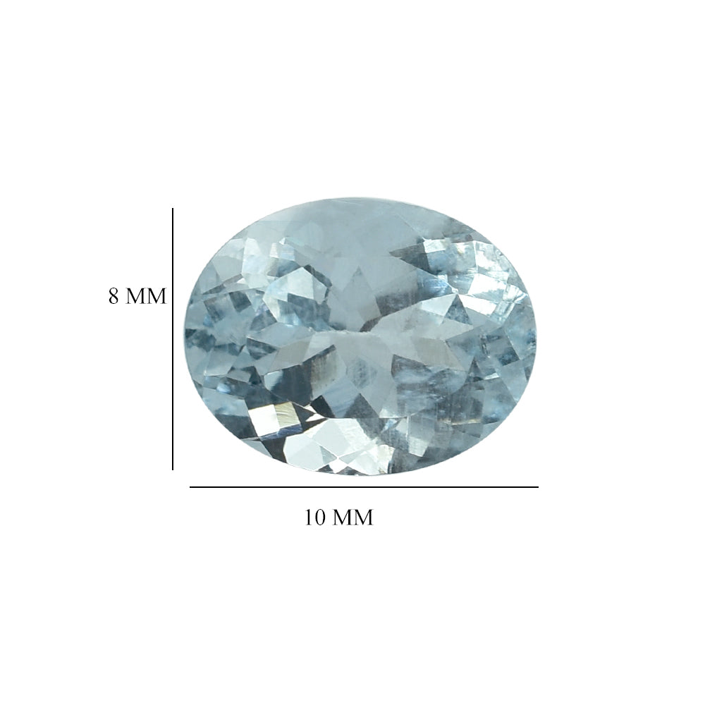 AQUAMARINE CUT OVAL  10X8MM 2.01 Cts.