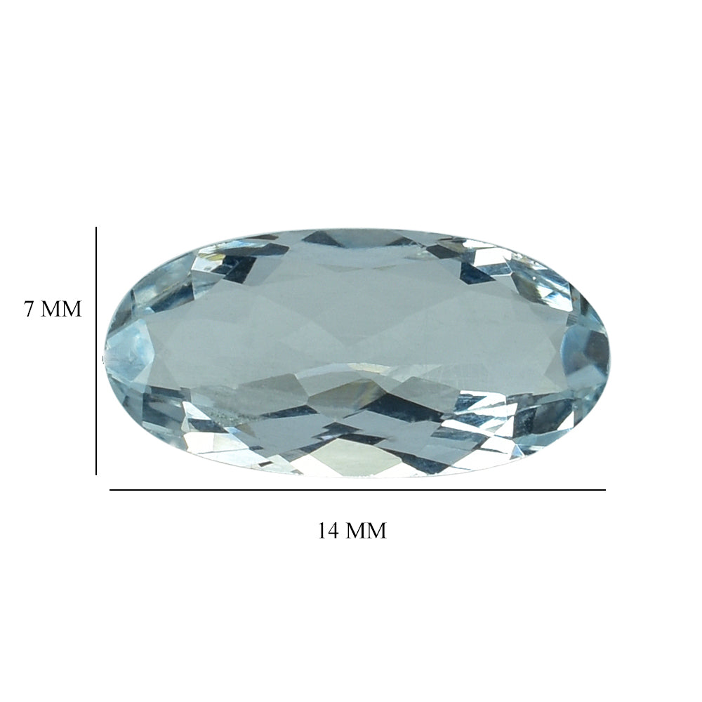 AQUAMARINE CUT OVAL 14X7MM 2.22 Cts.