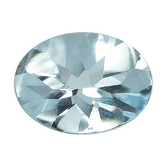 AQUAMARINE BUFFTOP OVAL 7X5-8X6MM 0.76 Cts.