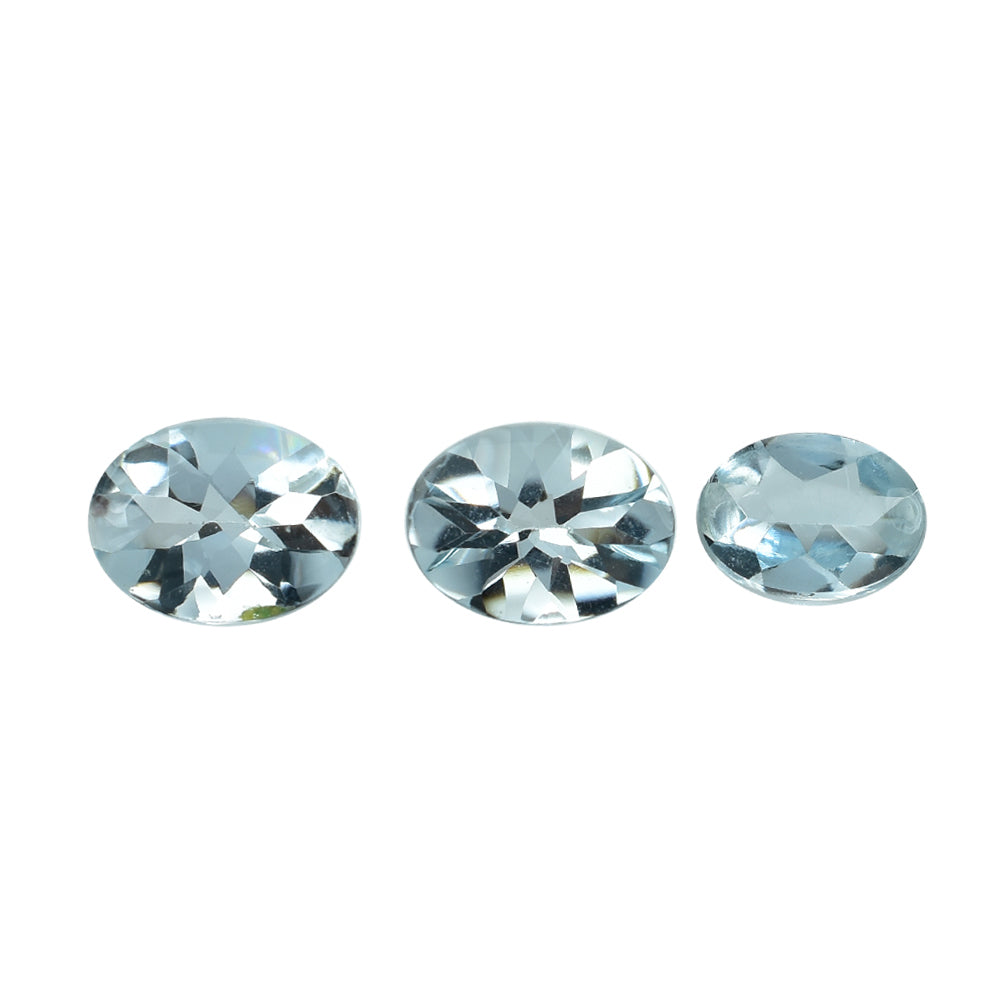 AQUAMARINE BUFFTOP OVAL 7X5-8X6MM 0.76 Cts.