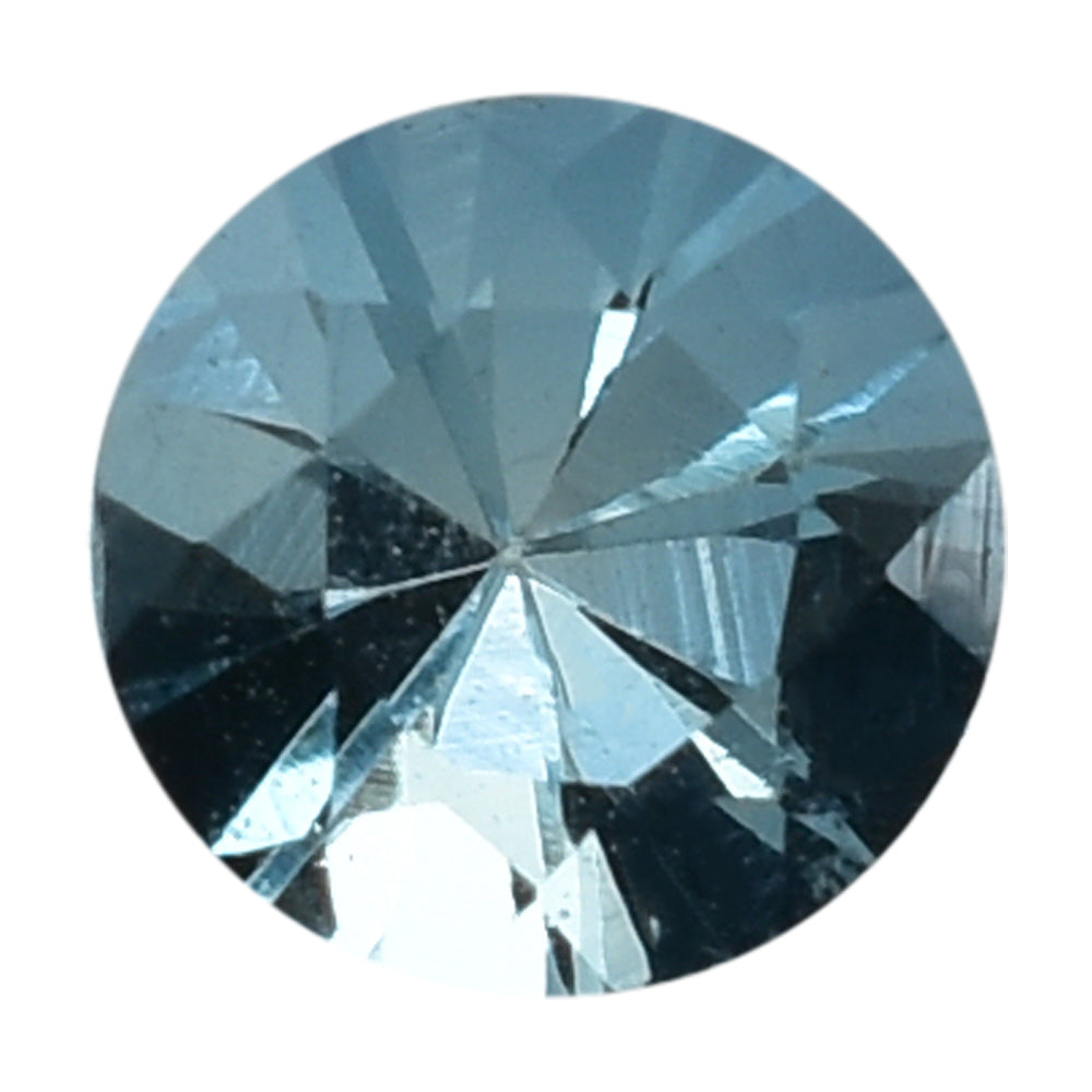 AQUAMARINE DIAMOND CUT ROUND 4MM 0.22 Cts.