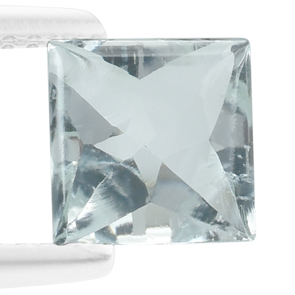 AQUAMARINE BUFFTOP PRINCESS CUT SQUARE 7MM 1.51 Cts.